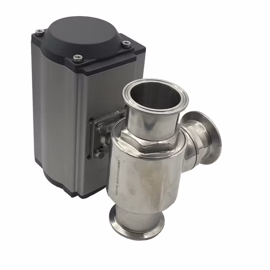 SS304 SS316L Stainless Steel Sanitary Manual Pneumatic Clamped Butterfly Valve with Clamp Ends